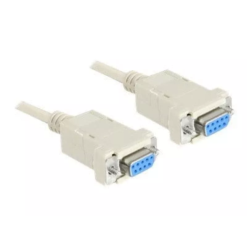 DELOCK Serial Nullmodem kabelis 9-pin sievišķais uz 9-pin sievišķais 1,8 m, pelēks