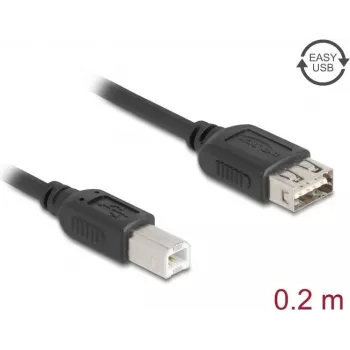 USB kabelis DeLOCK 81528 0,2m USB B USB A Melns USB 2.0
