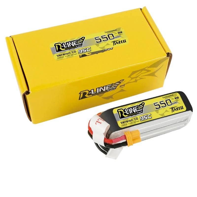 Tattu R-Line 550mAh 14.8V 95C 4S1P LiPo akumulators RC modeļiem