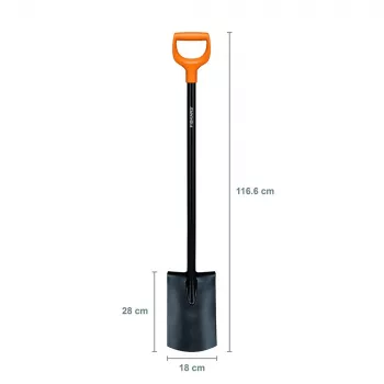 Lāpsta Fiskars 131403 — tērauda asmens, koka kāts