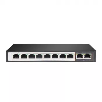 Slēdzis Extralink PERSES 8x Gigabit PoE/PoE+ 2x RJ45 Uplink 96W