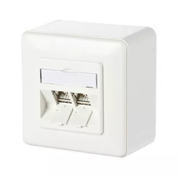 METZ CONNECT BTR C6A modulis 2 porti 180° M AP - savienojuma ligzda, virsmas montāža - RJ-45 X 2 - tīri balts, RAL 9010 (130B11D20002-E)