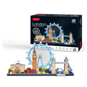 3D Puzle CubicFun City Line London LED 107 gab.
