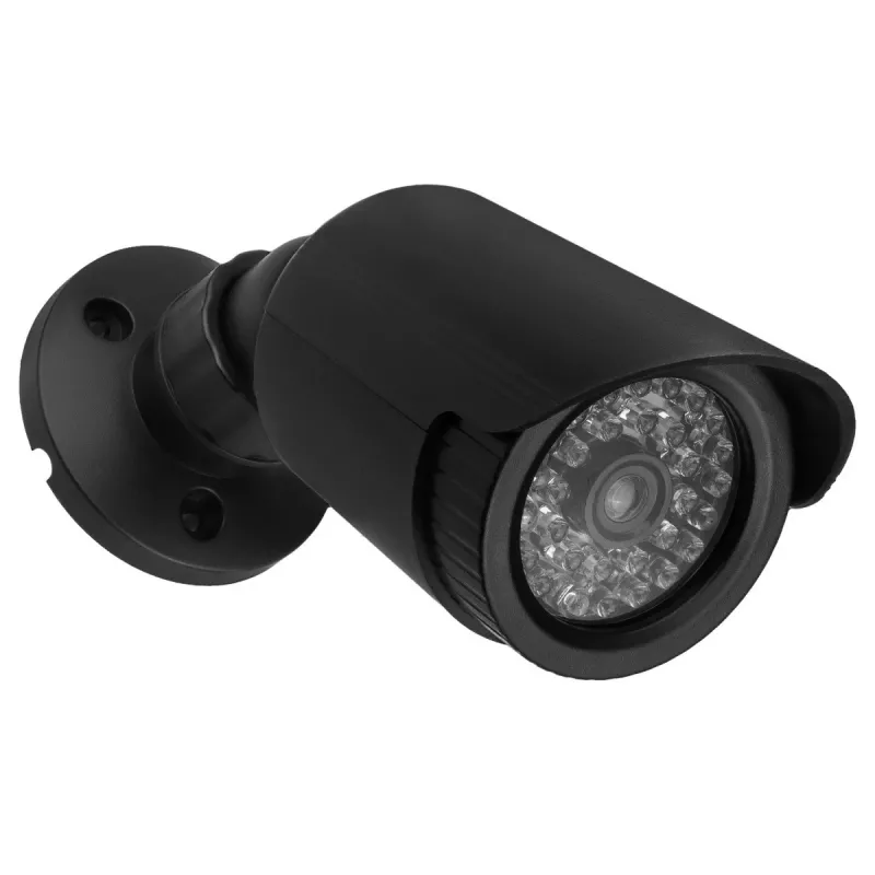 Dummy caurules kamera CEE IR1800 B, viltus novērošanas kamera ar IR LED, melna