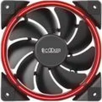 120mm PCCOOLER CORONA-RED korpusa ventilators, 1000–1800 RPM, sarkana LED