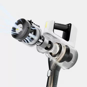 Bezvadu stick putekļsūcējs Kärcher VCS 3 Nano — akumulators, HEPA filtrs, bezmaiss 0,6 L, 2,5 Ah, melns