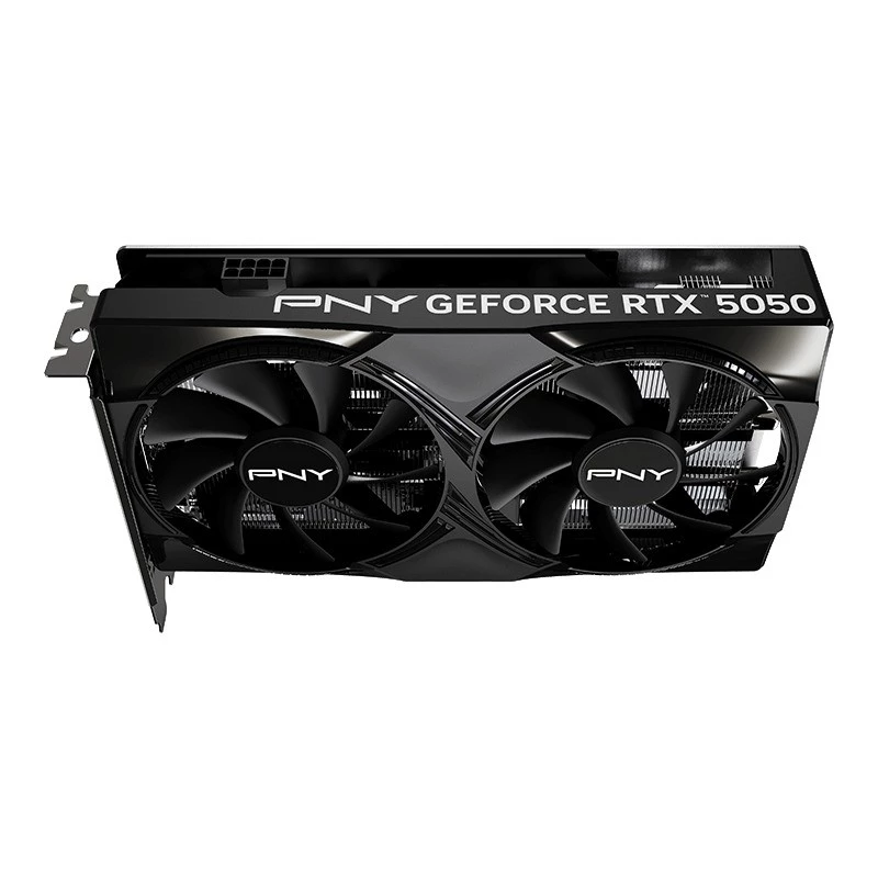 Grafikas karte PNY GeForce RTX 5050 — 8 GB GDDR6, 2317 MHz, 128 bitu, PCIe x8 5.0, divu ventilatoru dzesēšana
