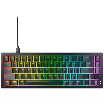 CHERRY K5V2 kompakta spēļu tastatūra, vadu USB, QWERTY angļu, melna, 67 taustiņi, RGB LED