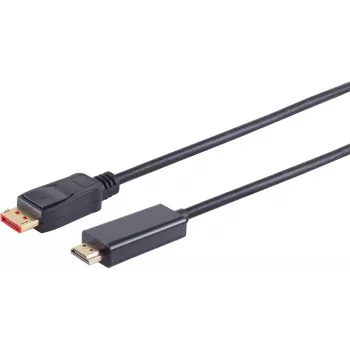 Video kabeļa adapteris S/CONN 10-71035, DisplayPort uz HDMI, 2 m, melns