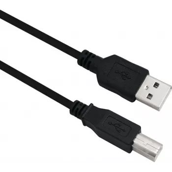 USB kabelis Helos 288306 USB 2.0 3m USB A USB B melns