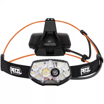 Petzl NAO RL Black Orange LED 1500 lm USB galvaslampa