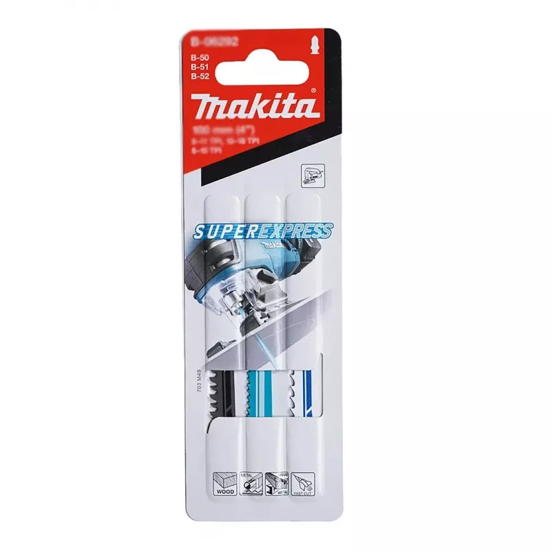 Makita DJV180ZX LXT 18 V akumulatora svārstību finierzāģis, 3 pakāpju svārstības, 0–2600 gājieni/min, bez akumulatora, ar zāģa asmeņiem