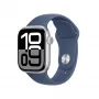 Apple Watch S10 Aluminium Cellular 42mm Sudrabs (Sporta aproce džinsa) S/M