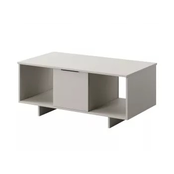 Kafijas galdiņš cama meble ALMA 100×55×55 cm, taisnstūra bēša galda virsma, cashmere apdare