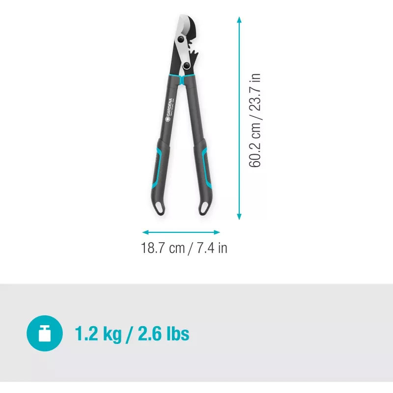 Dārza grieznes GARDENA EnergyCut Pro S, 60 cm rokturis, pelēki/tirkīza