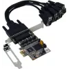 Exsys EX-44384 PCIe 4x Serial RS-232 DB9 karte, Low Profile