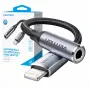 Audio adapteris Vention Lightning uz 3.5 mm BMBHA, vadu adapteris ar 0.1 m kabeli, pelēks