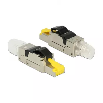 RJ45 vadu savienotājs DeLOCK 86485 Melns Sudrabs Caurspīdīgs Dzeltens