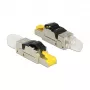 RJ45 vadu savienotājs DeLOCK 86485 Melns Sudrabs Caurspīdīgs Dzeltens