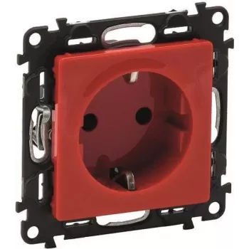Legrand 753129 Schuko Kontaktligzda ar Paaugstinātu Pieskāriena Aizsardzību Valena Life Sarkanā (753129)