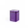Aromas difuzors Stylies ELARAPURPLE telpām līdz 25 m² — violets, taisnstūra formas, AC/baterija/USB barošana, smaržu kasetne, 2 h taimeris, 74×74×100 mm, 1,3 W