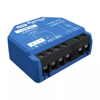 Viedais slēdzis Shelly 1 Gen3 — bezvadu, 240 V AC, plastmasas korpuss, 42×16×37 mm, 4 iepakojumā