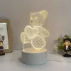 Nakts lampiņa Extralink HOME 3D sirds optiskās ilūzijas galda lampa USB