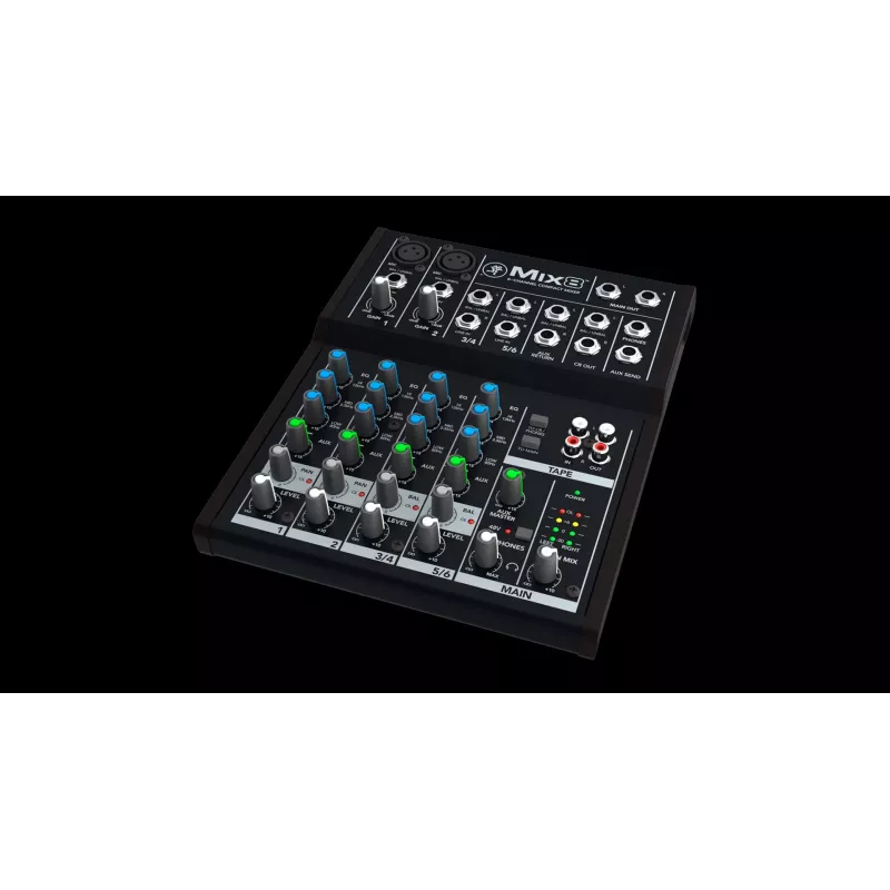 Mackie Mix8 8 kanālu mikseris, 20–30000 Hz, melns