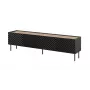4D RTV skapis ONDA 200x40x35-54 melns (stāvošs vai stiprināms pie sienas)