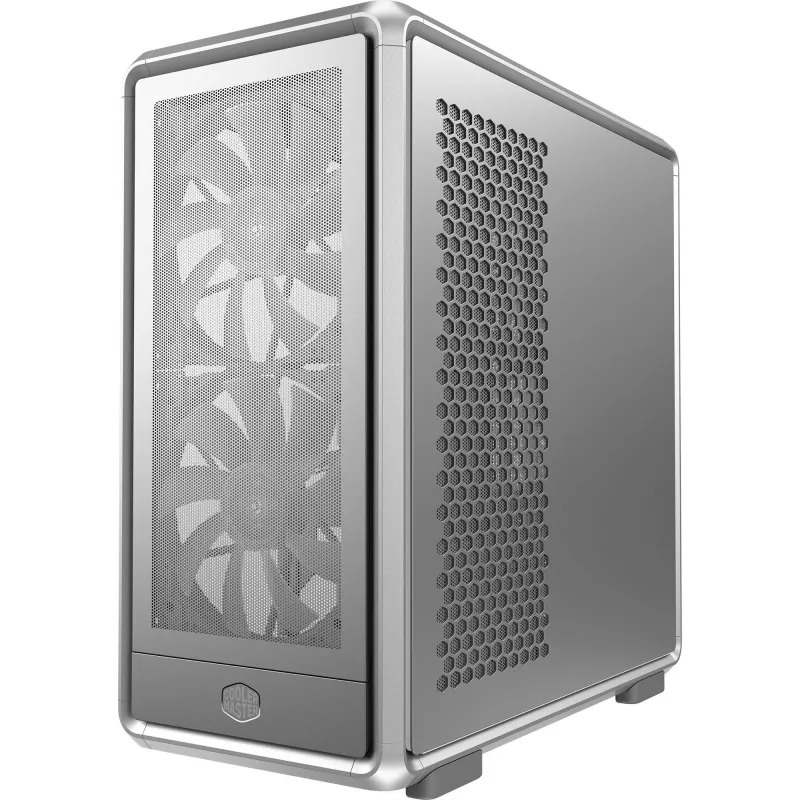 PC Midi Tornis Cooler Master MasterFrame 600 Mesh Sudraba — atbalsta ATX/EATX, priekšā 2×200mm, 2.5 collu/3.5 collu diskdziņi