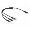 DeLOCK USB lādēšanas kabelis 3 in 1 USB Type-C Lightning Micro USB 30 cm