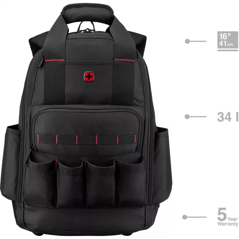 Mugursoma piezīmjdatoram Wenger 653723 40,6 cm (16 inch) portatīvajam datoram, nēsāšanas mugursoma
