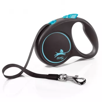 Flexi Automātiskā pavada Black Design S 5 m, Zila