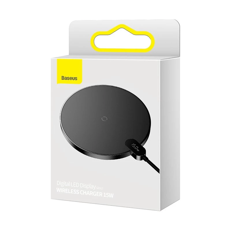 Baseus CCED000001 bezvadu lādētājs austiņām un viedtālruņiem, melns, USB, iekštelpām