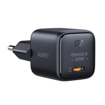Sienas lādētājs Aukey PA-B1L USB-C 30W Melns