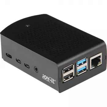 JOY-IT RPI CASE ALU06 - Korpuss Raspberry Pi 4, alumīnijs, melns (RB-ALUCASEP4+06)