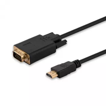 Savio CL-103 video kabeļa adapteris 1,8 m HDMI Type A VGA (D-Sub) Melns