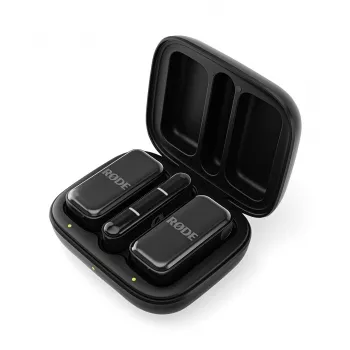 Bezvadu mikrofona sistēma Rode Wireless Micro Lightning — omnidirekcionāls, 48 kHz, 24-bit, 100 m darbības rādiuss, 7 h akumulators