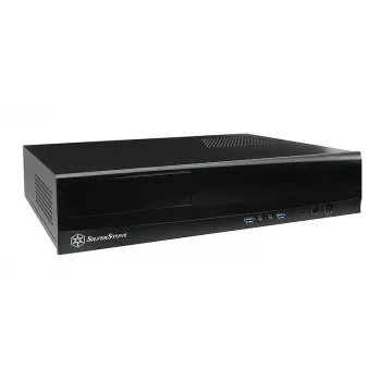 SilverStone MILO ML03 korpuss - Desktop - Mikro-ATX - bez barošanas bloka (ATX / PS/2) - Melns - USB/Audio (SST-ML03B-R)