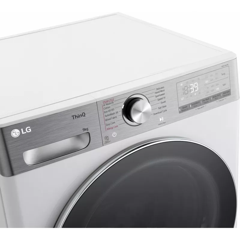 LG F2WR909P3W Veļas mazgājamā mašīna, 9kg, 47.5cm, 1200 apgr./min