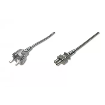 Assmann barošanas kabelis, Schuko - C5, 1.2m, H05VV-F3G 0.75mm², melns (AK-440115-012-S)