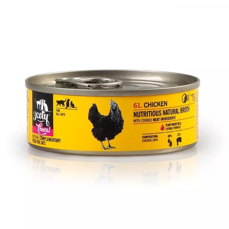 3Coty Chicken Cheers! papildu mitrā barība kaķiem 75 g