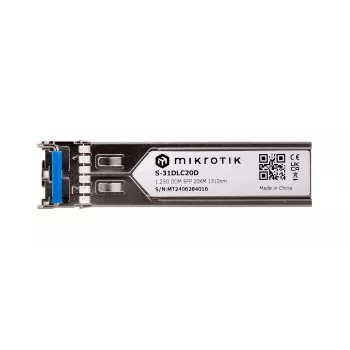 MikroTik S-31DLC20D SFP tīkla modulis 1310 nm 1.25 Gbit/s 20 km LC