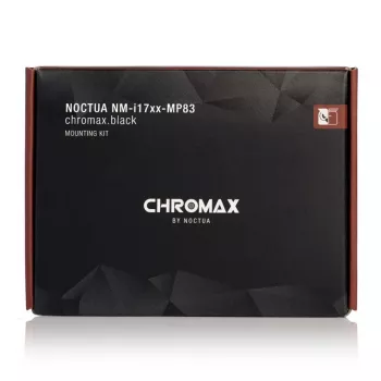 Montāžas komplekts Noctua NM-I17XX-MP83 chromax.black LGA1700 saderīgiem Noctua dzesētājiem