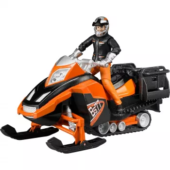 Bruder Sniega motocikls ar vadītāju