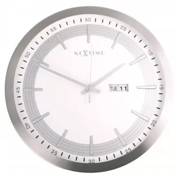NeXtime Captain sienas pulkstenis 3009, Ø44 cm, balts