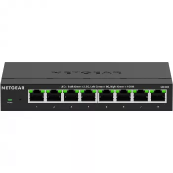 NETGEAR MS308 Nepārvaldāms 2.5G Ethernet slēdzis, 8 porti, melns
