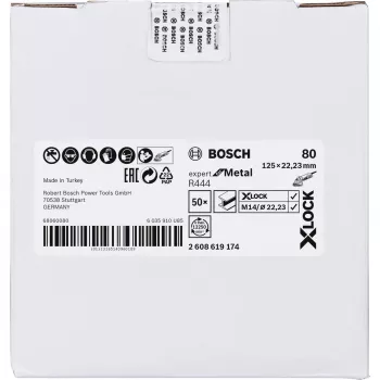Bosch 2 608 619 174 slīpēšanas disks metālam, 125 mm, K80, 50 gab.
