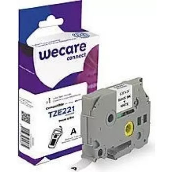 Lentīšu lente TZe Brother Armor K80009W4, 9 mm x 8 m, melns uz balta
