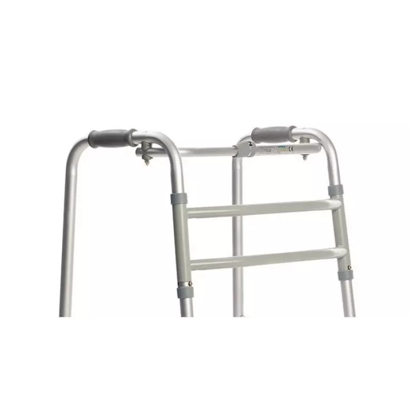 Staigulis VITEA CARE PPC013VC — 4-riteņu alumīnija rollators, regulējams augstums 81.5–91.5 cm, 8 cm riteņi, platums 550 mm, max lietotājs 110 kg